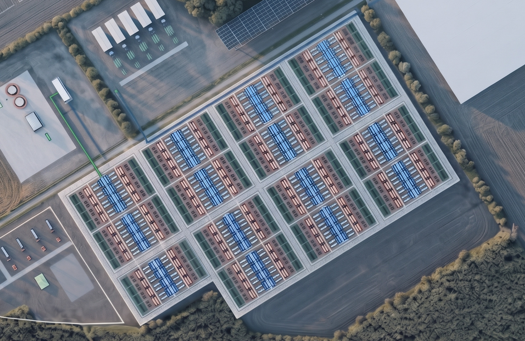 Aerial view of the Ohio One site.